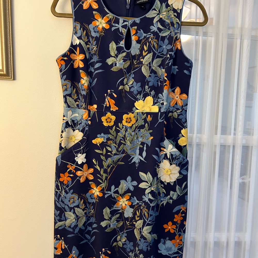 Lands End Floral Petite Dress